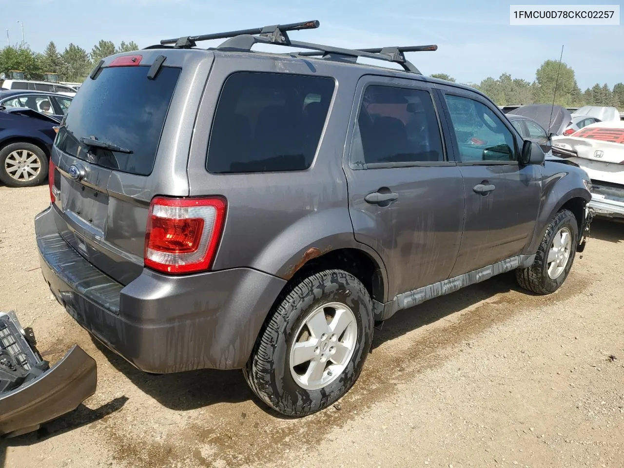 2012 Ford Escape Xlt VIN: 1FMCU0D78CKC02257 Lot: 68568334