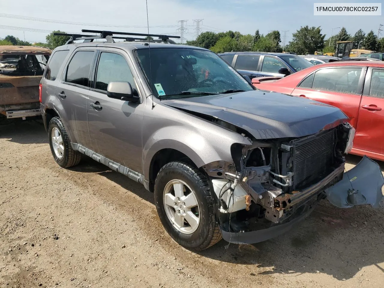 2012 Ford Escape Xlt VIN: 1FMCU0D78CKC02257 Lot: 68568334