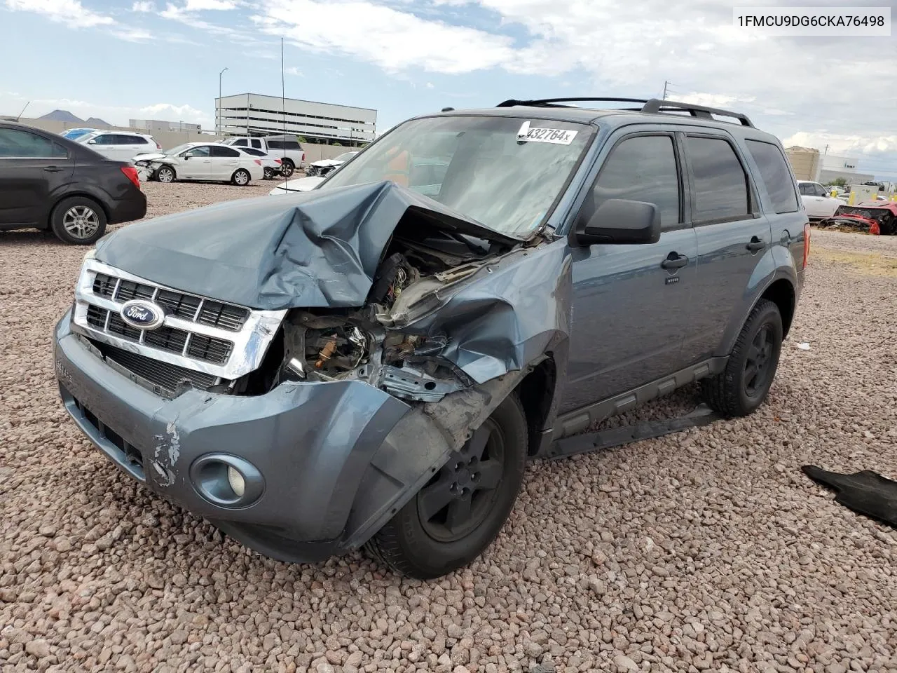 2012 Ford Escape Xlt VIN: 1FMCU9DG6CKA76498 Lot: 69432764