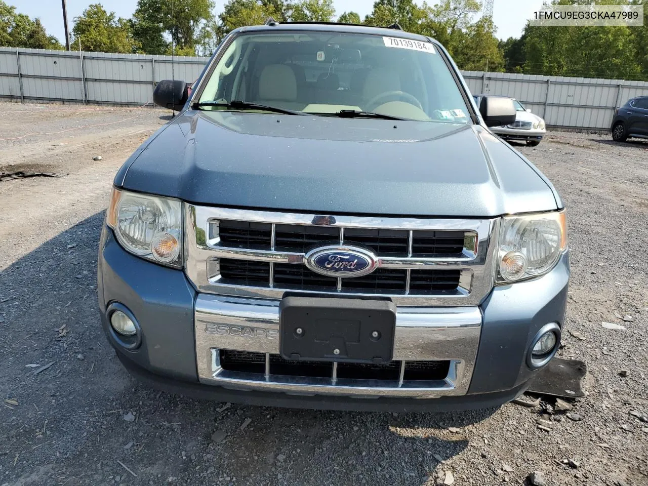 2012 Ford Escape Limited VIN: 1FMCU9EG3CKA47989 Lot: 70139184