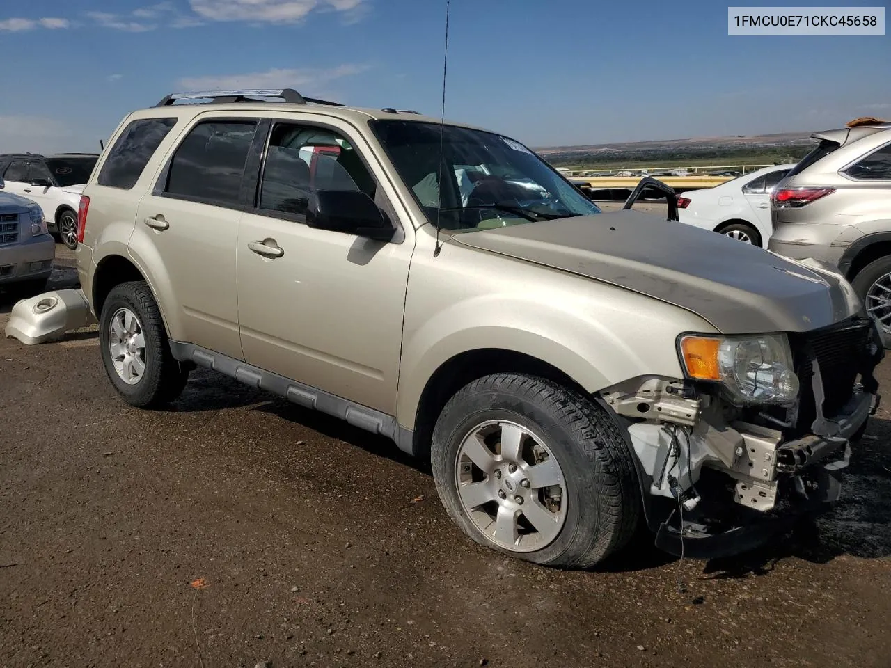 2012 Ford Escape Limited VIN: 1FMCU0E71CKC45658 Lot: 70712754