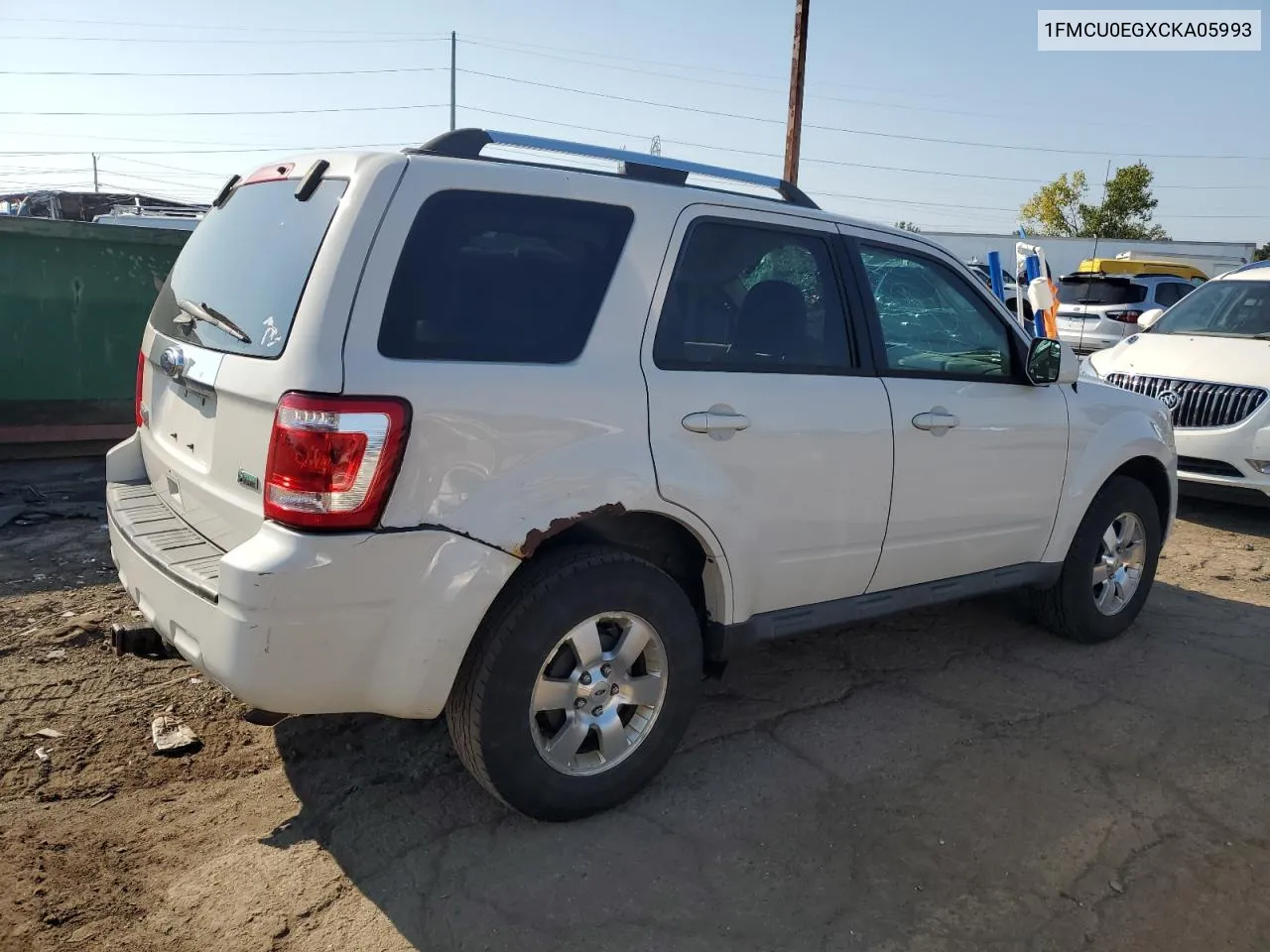 2012 Ford Escape Limited VIN: 1FMCU0EGXCKA05993 Lot: 70753554