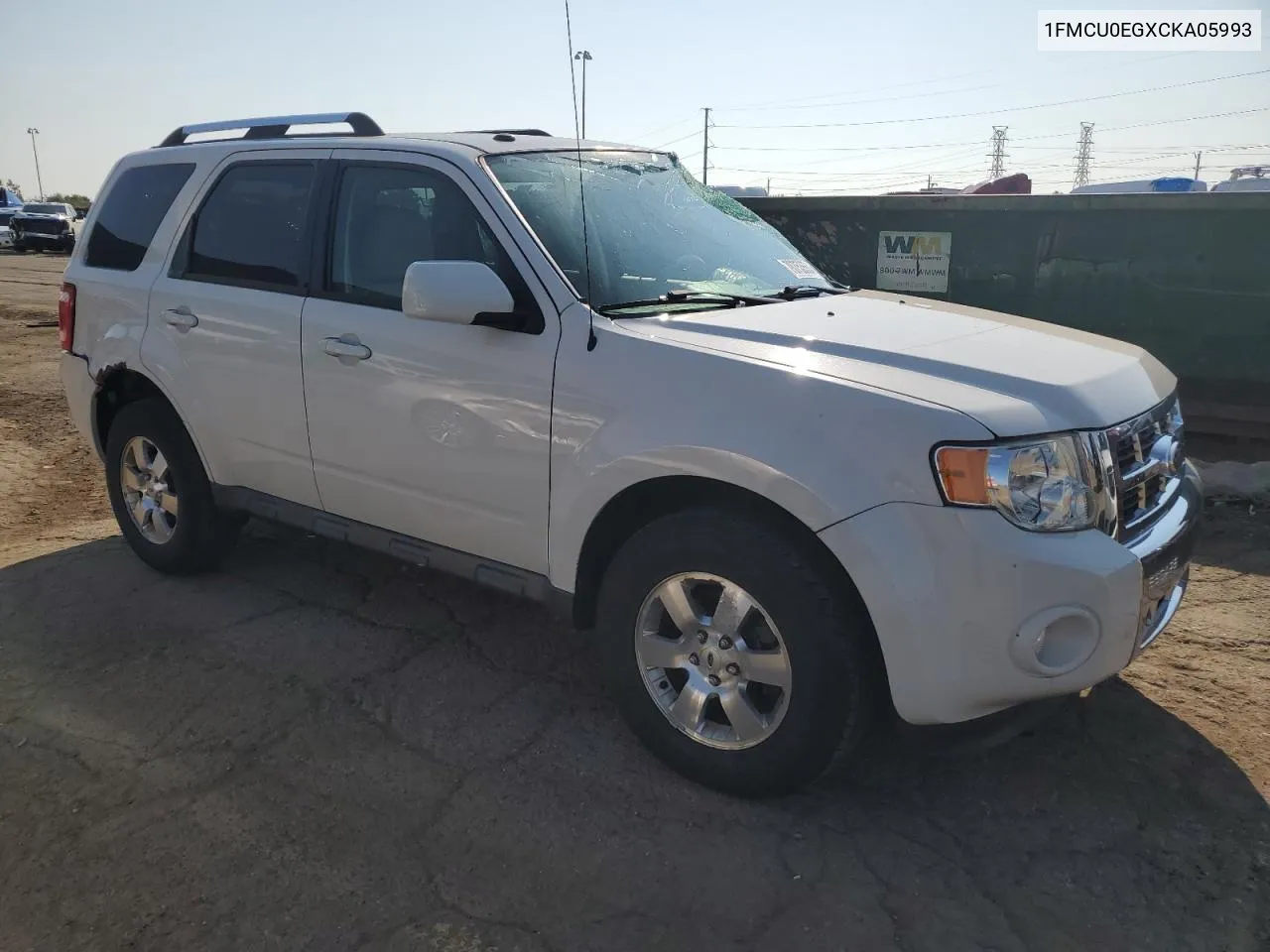 2012 Ford Escape Limited VIN: 1FMCU0EGXCKA05993 Lot: 70753554