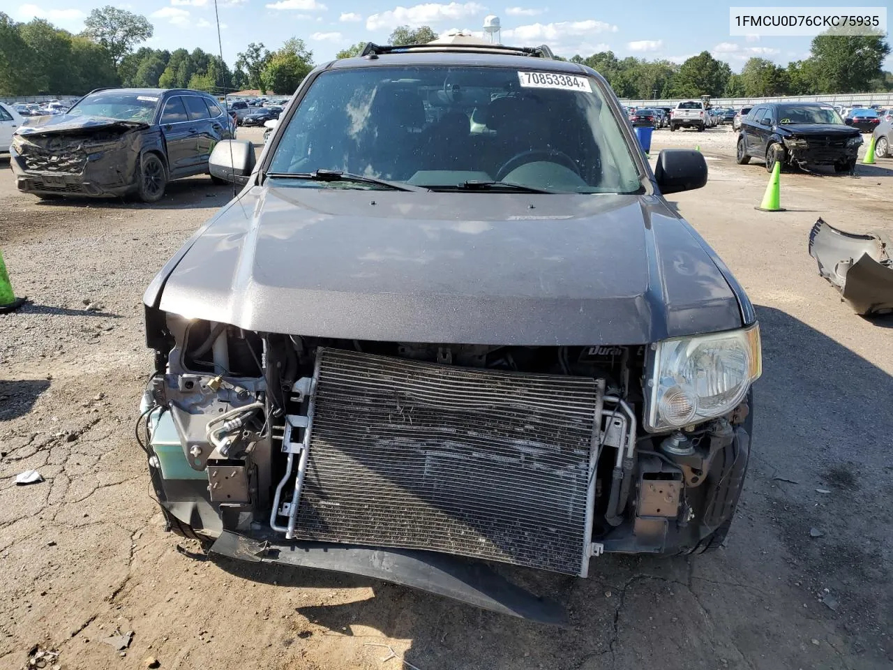 2012 Ford Escape Xlt VIN: 1FMCU0D76CKC75935 Lot: 70853384