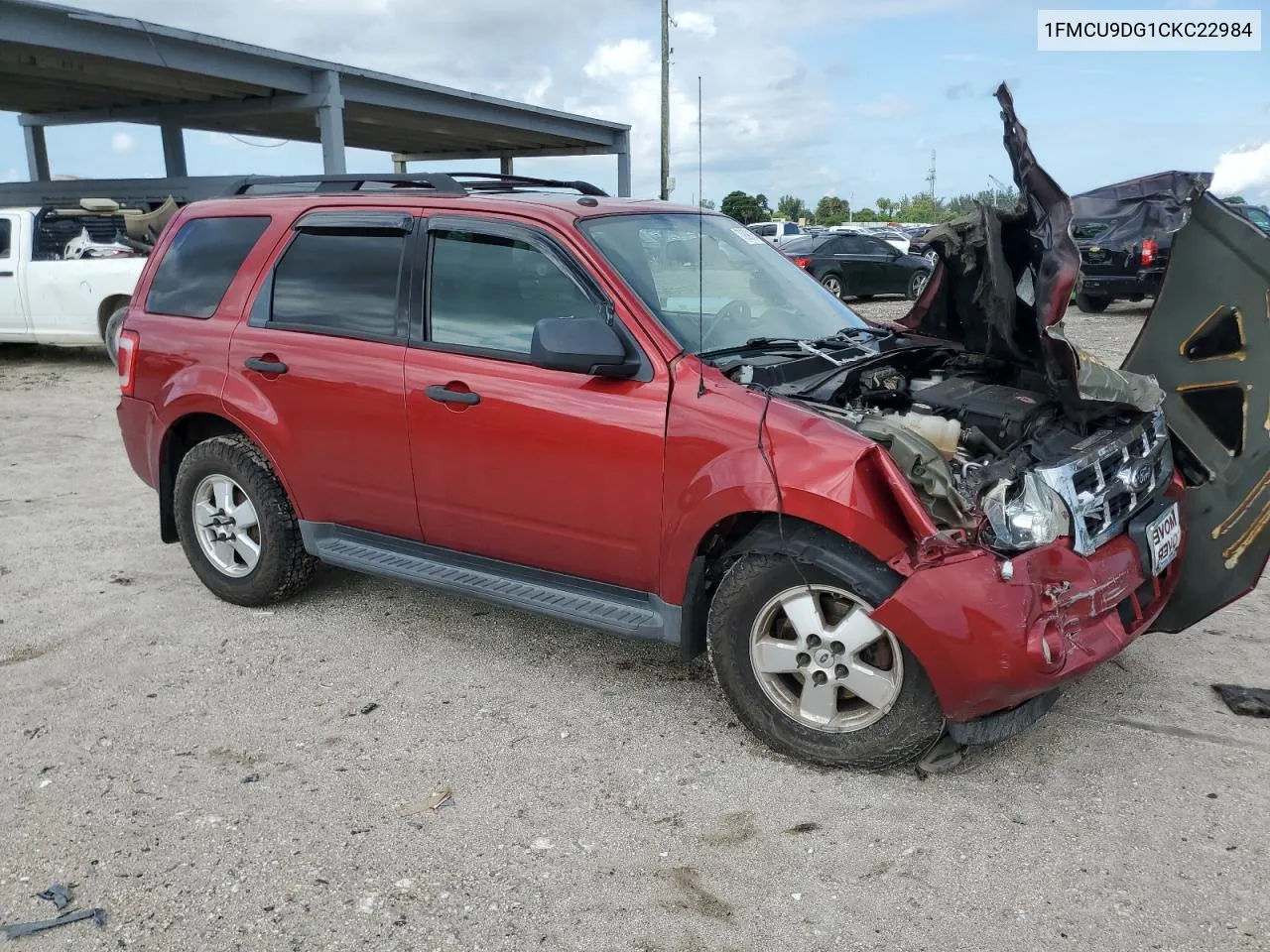 2012 Ford Escape Xlt VIN: 1FMCU9DG1CKC22984 Lot: 70890164