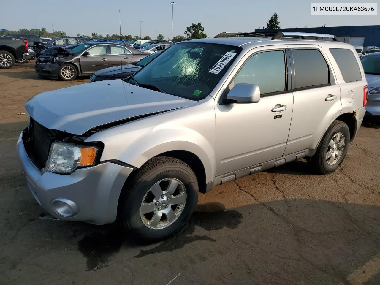 2012 Ford Escape Limited VIN: 1FMCU0E72CKA63676 Lot: 70991664