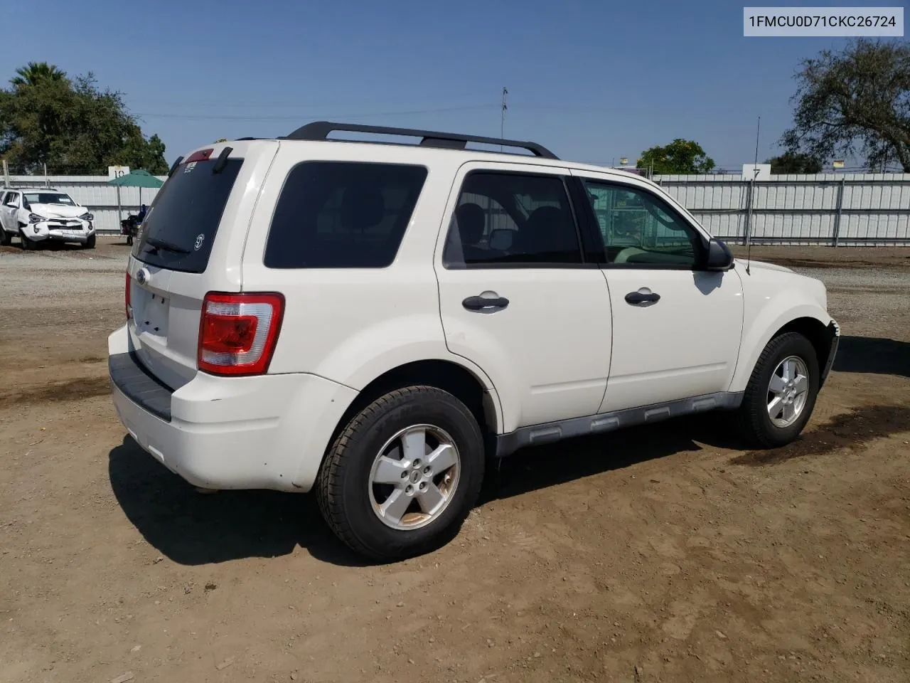 2012 Ford Escape Xlt VIN: 1FMCU0D71CKC26724 Lot: 71639114