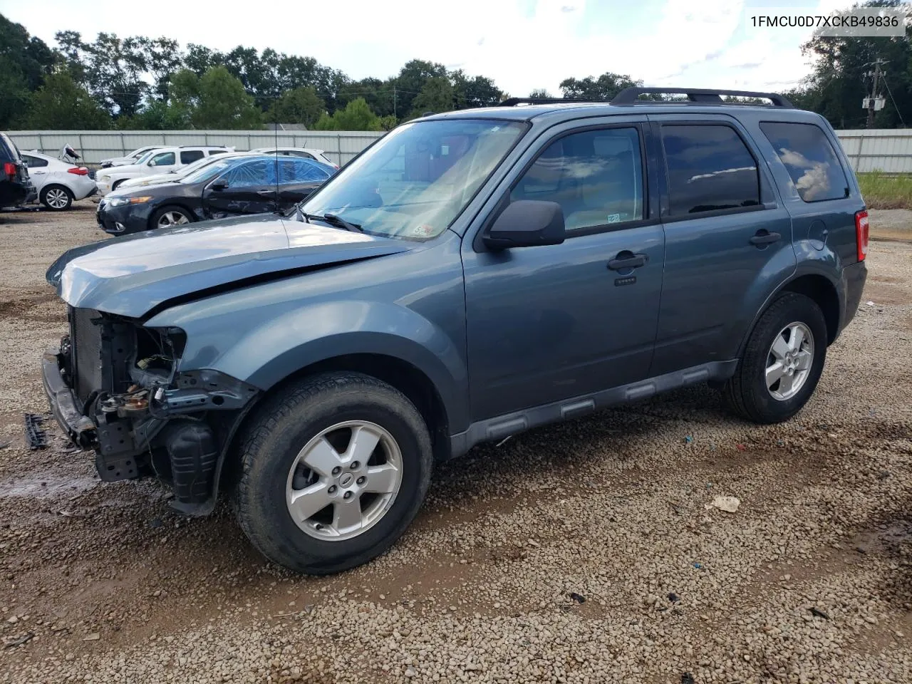 2012 Ford Escape Xlt VIN: 1FMCU0D7XCKB49836 Lot: 71830434