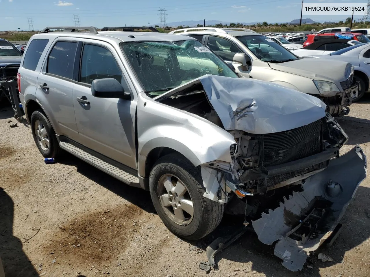 2012 Ford Escape Xlt VIN: 1FMCU0D76CKB19524 Lot: 72441854