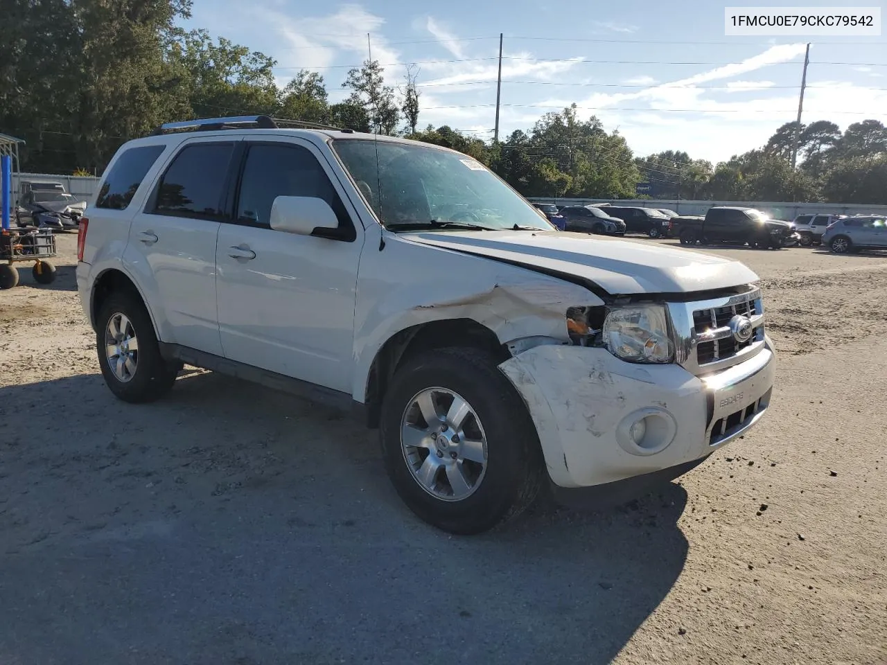 2012 Ford Escape Limited VIN: 1FMCU0E79CKC79542 Lot: 72805434