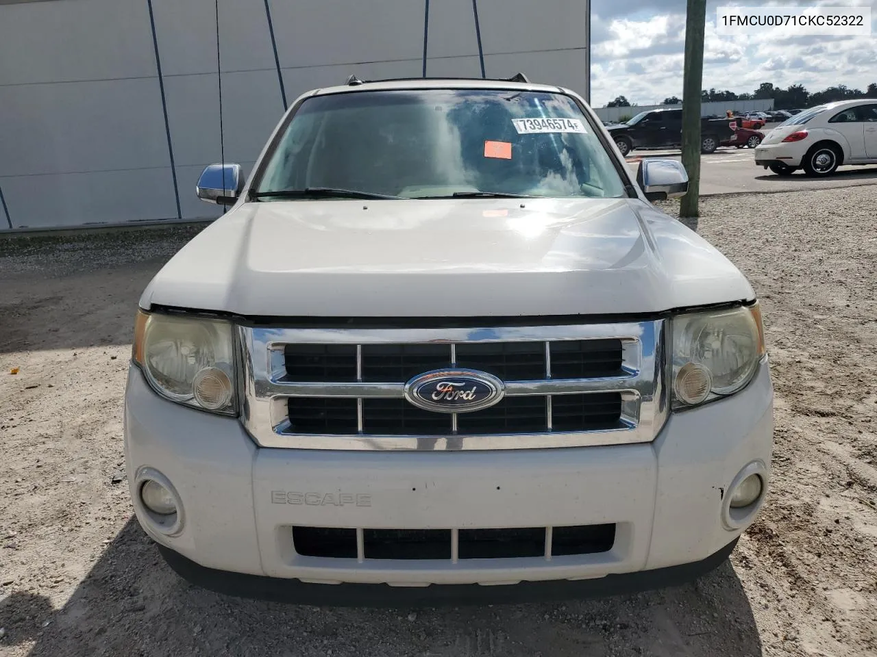 2012 Ford Escape Xlt VIN: 1FMCU0D71CKC52322 Lot: 73946574