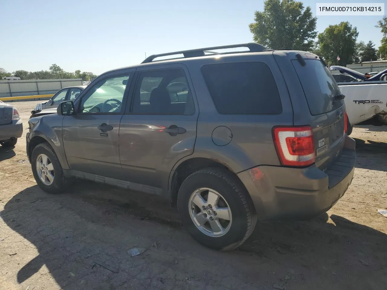 2012 Ford Escape Xlt VIN: 1FMCU0D71CKB14215 Lot: 73959424