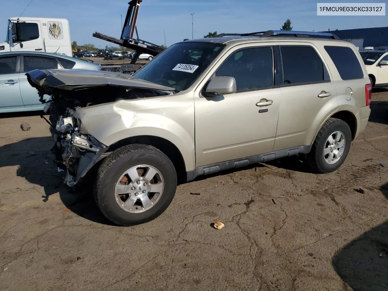 2012 Ford Escape Limited VIN: 1FMCU9EG3CKC33127 Lot: 74135054