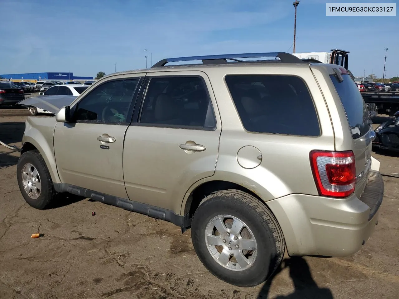 2012 Ford Escape Limited VIN: 1FMCU9EG3CKC33127 Lot: 74135054