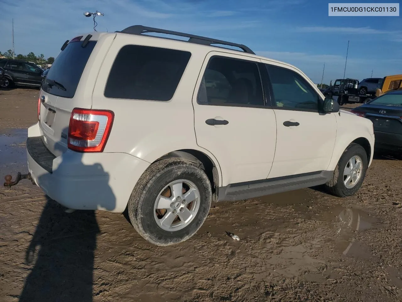 2012 Ford Escape Xlt VIN: 1FMCU0DG1CKC01130 Lot: 74288454