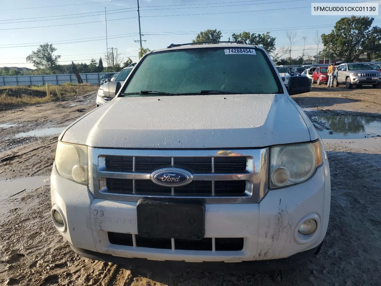 2012 Ford Escape Xlt VIN: 1FMCU0DG1CKC01130 Lot: 74288454