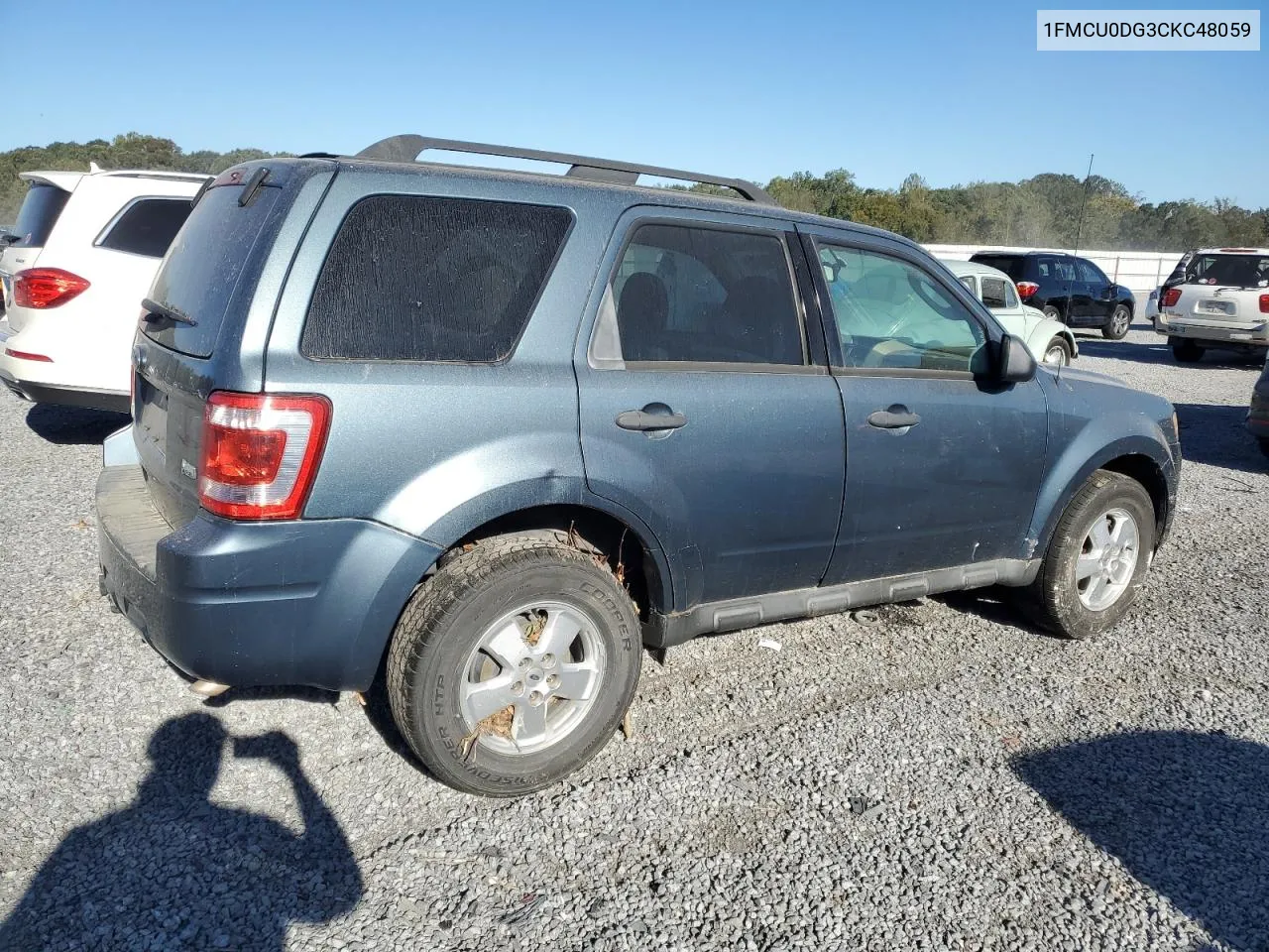 2012 Ford Escape Xlt VIN: 1FMCU0DG3CKC48059 Lot: 74580744