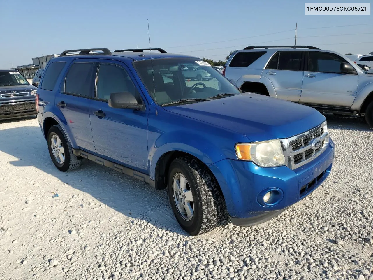 2012 Ford Escape Xlt VIN: 1FMCU0D75CKC06721 Lot: 74763934