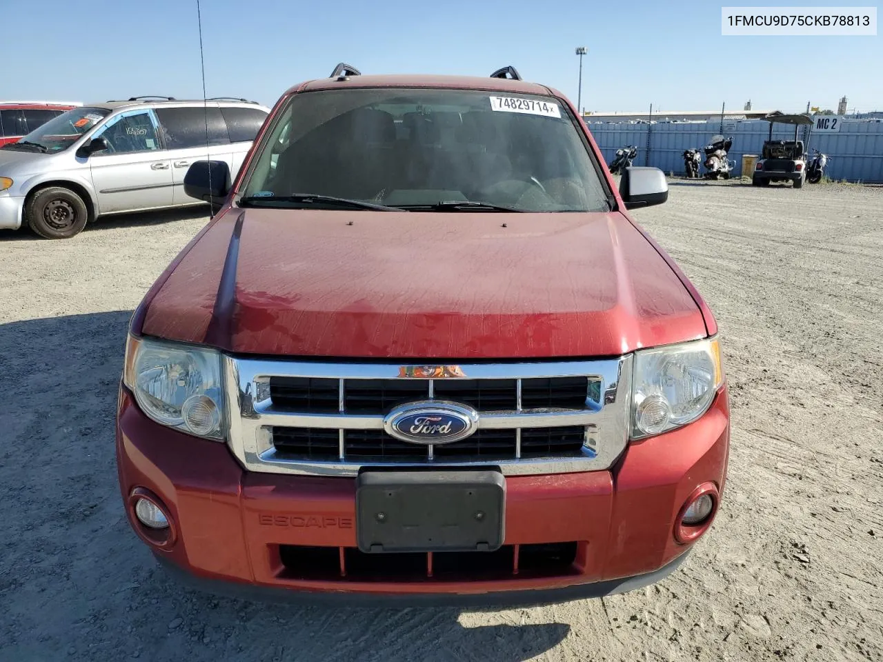 2012 Ford Escape Xlt VIN: 1FMCU9D75CKB78813 Lot: 74829714