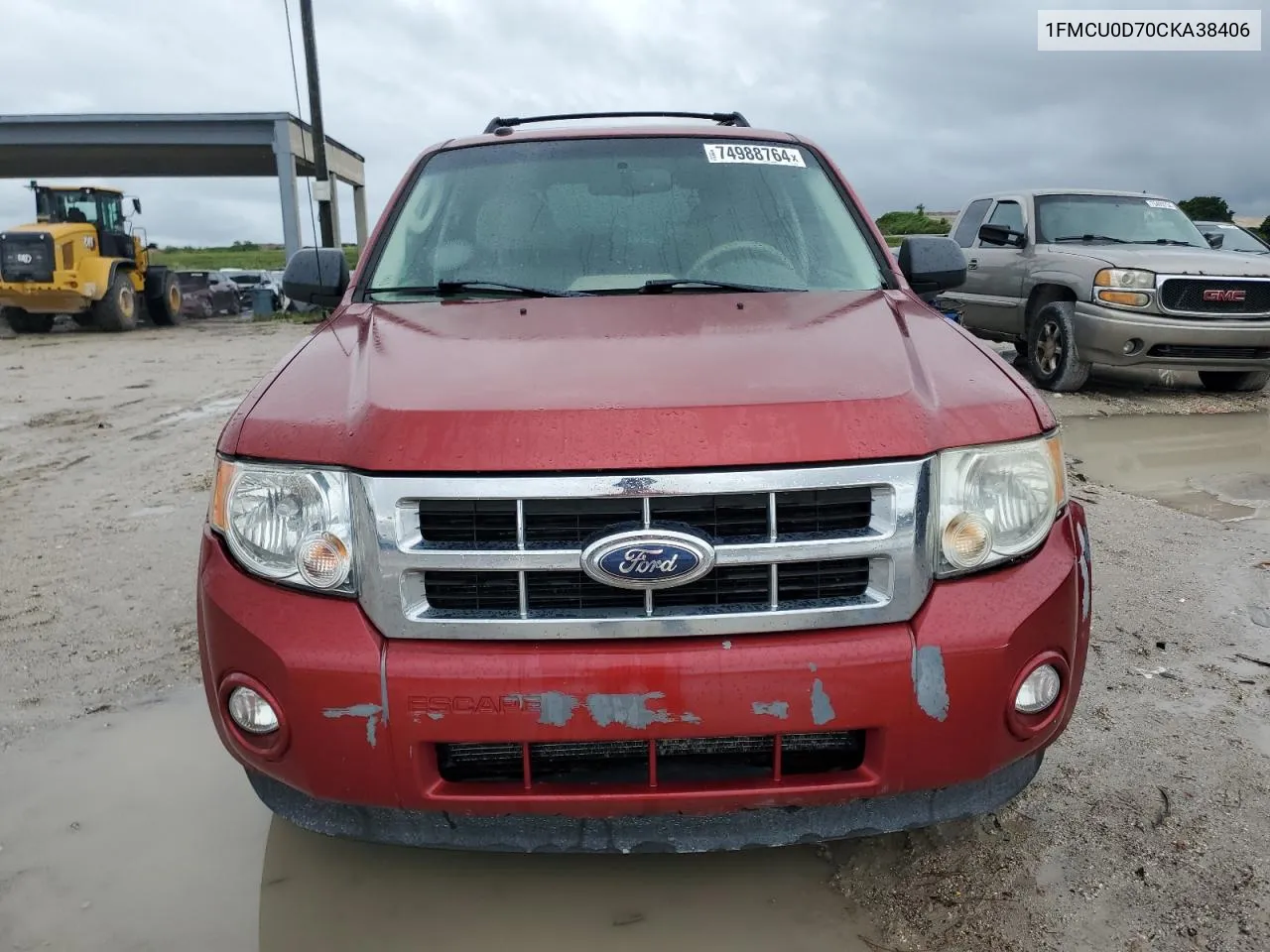 2012 Ford Escape Xlt VIN: 1FMCU0D70CKA38406 Lot: 74988764