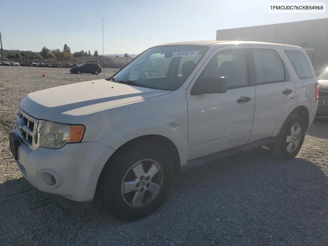 2012 Ford Escape Xls VIN: 1FMCU0C76CKB54968 Lot: 75063574