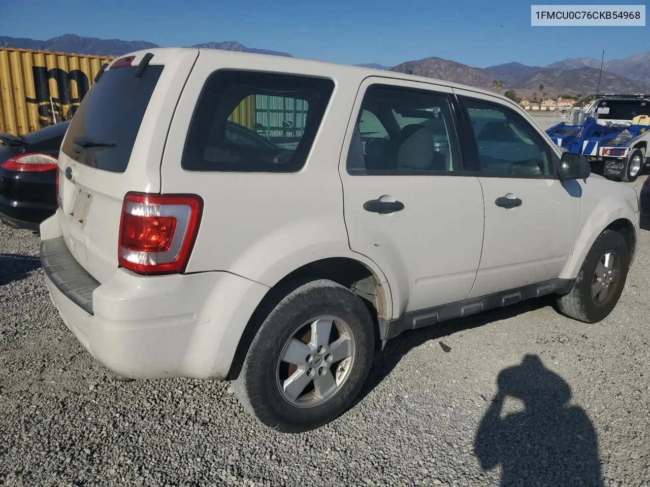 2012 Ford Escape Xls VIN: 1FMCU0C76CKB54968 Lot: 75063574