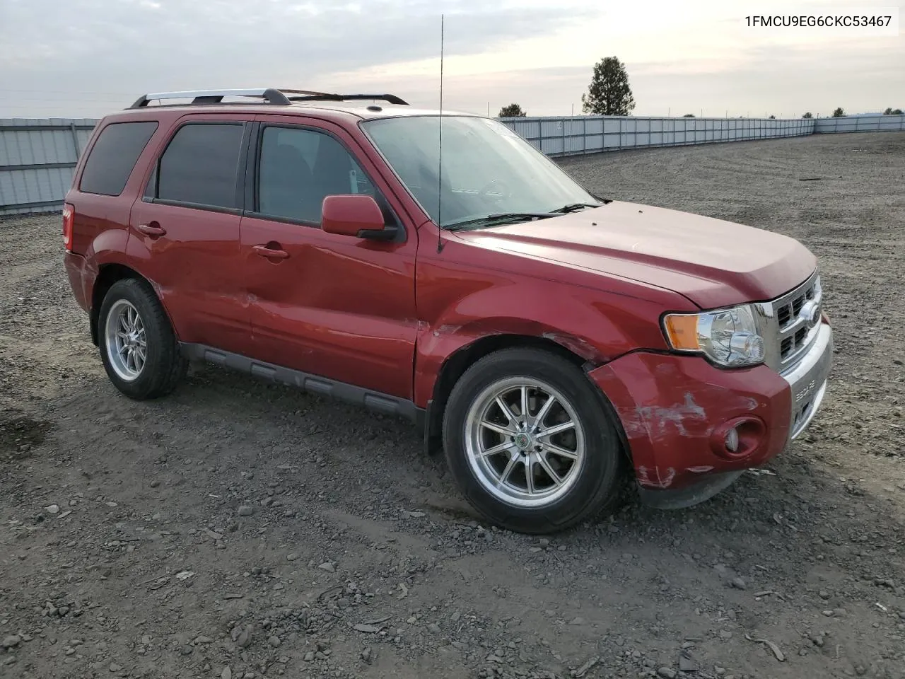 2012 Ford Escape Limited VIN: 1FMCU9EG6CKC53467 Lot: 75210134