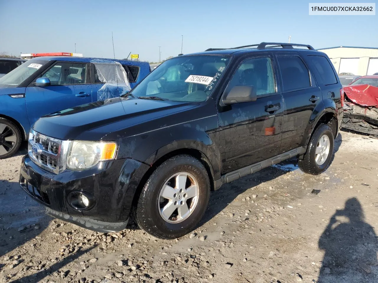 2012 Ford Escape Xlt VIN: 1FMCU0D7XCKA32662 Lot: 75219244