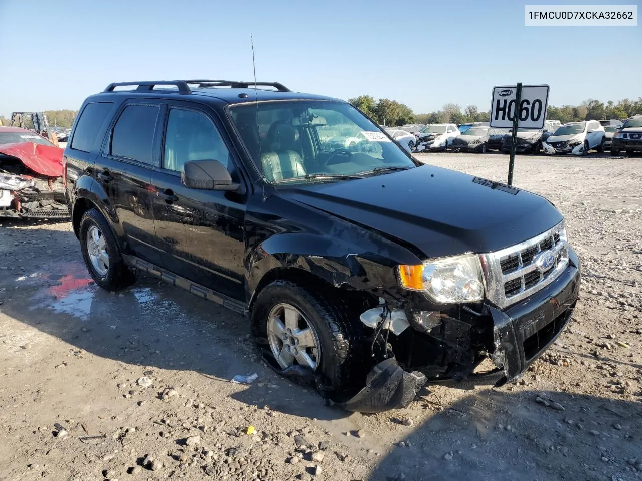 2012 Ford Escape Xlt VIN: 1FMCU0D7XCKA32662 Lot: 75219244