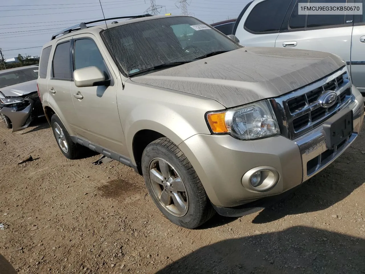 2012 Ford Escape Limited VIN: 1FMCU9EG3CKB50670 Lot: 75235044