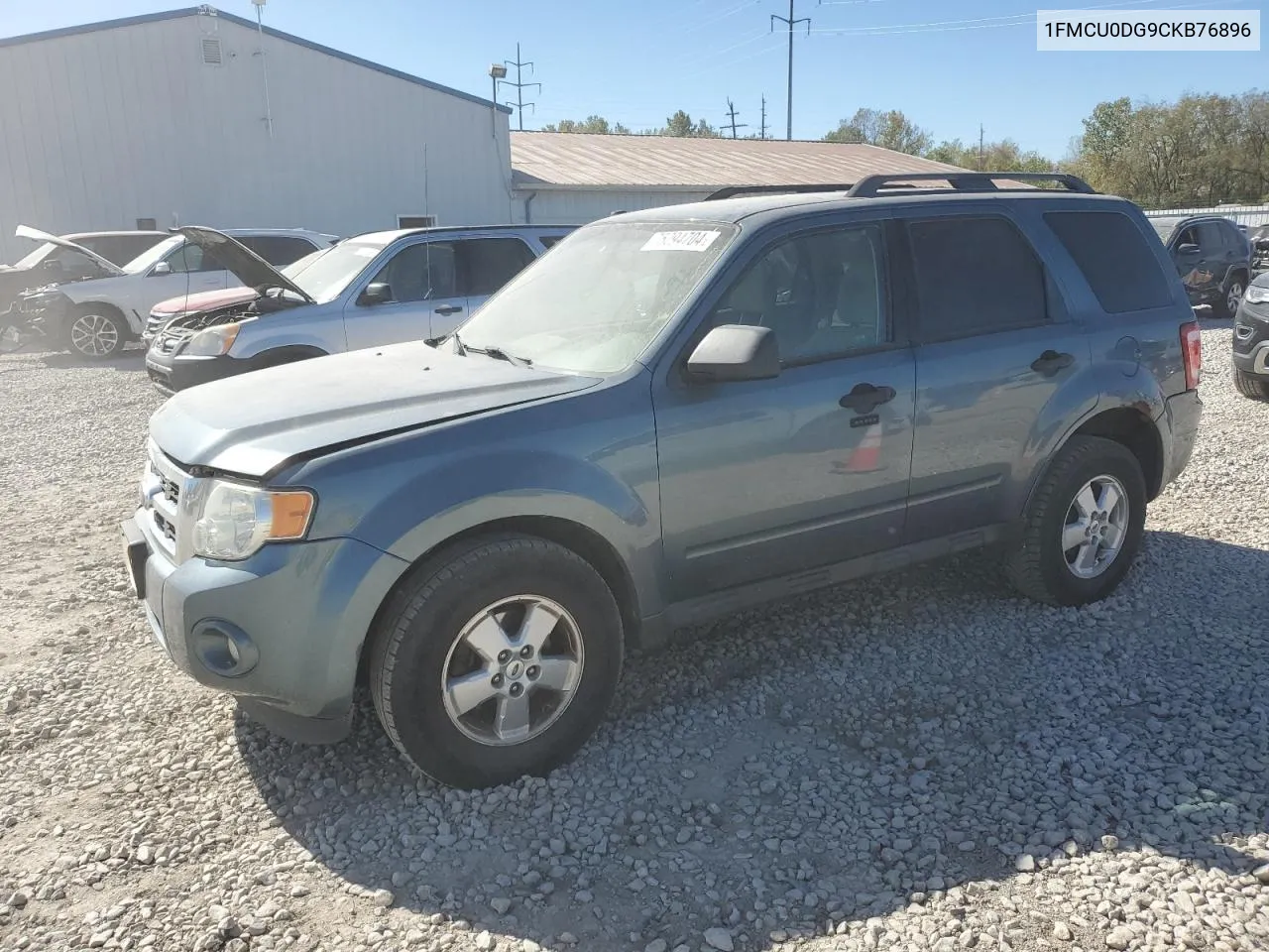 2012 Ford Escape Xlt VIN: 1FMCU0DG9CKB76896 Lot: 75294704