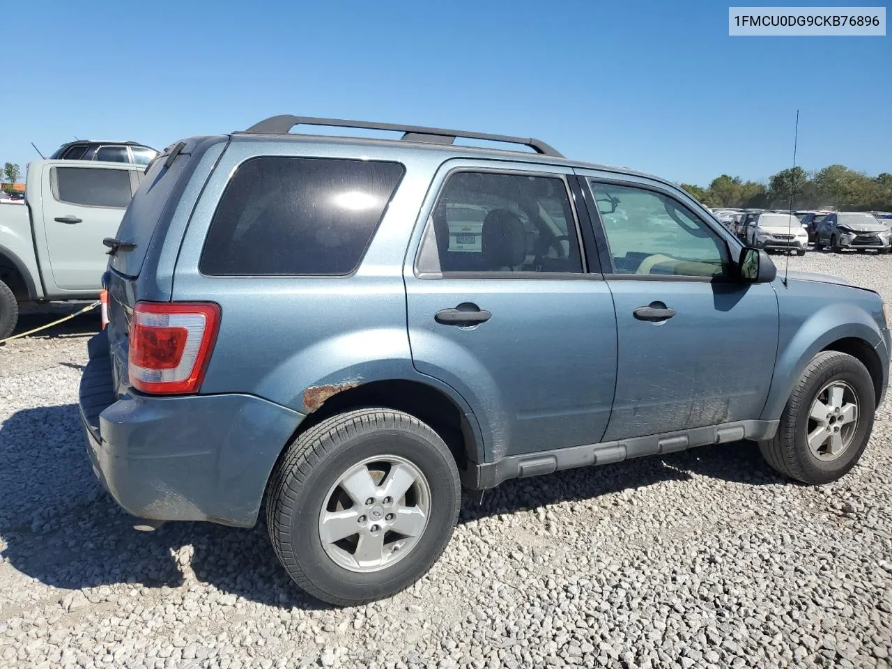 2012 Ford Escape Xlt VIN: 1FMCU0DG9CKB76896 Lot: 75294704