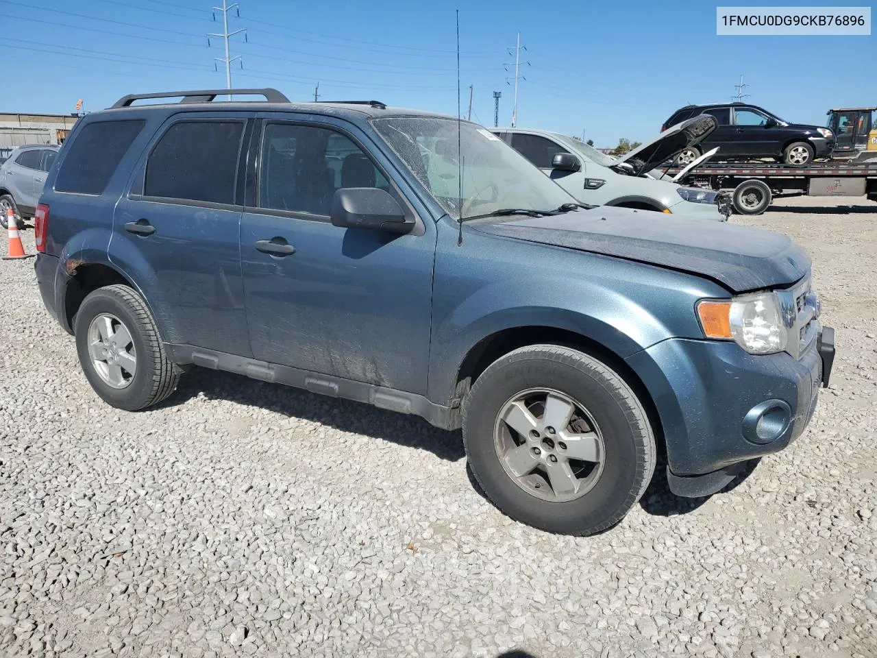 2012 Ford Escape Xlt VIN: 1FMCU0DG9CKB76896 Lot: 75294704