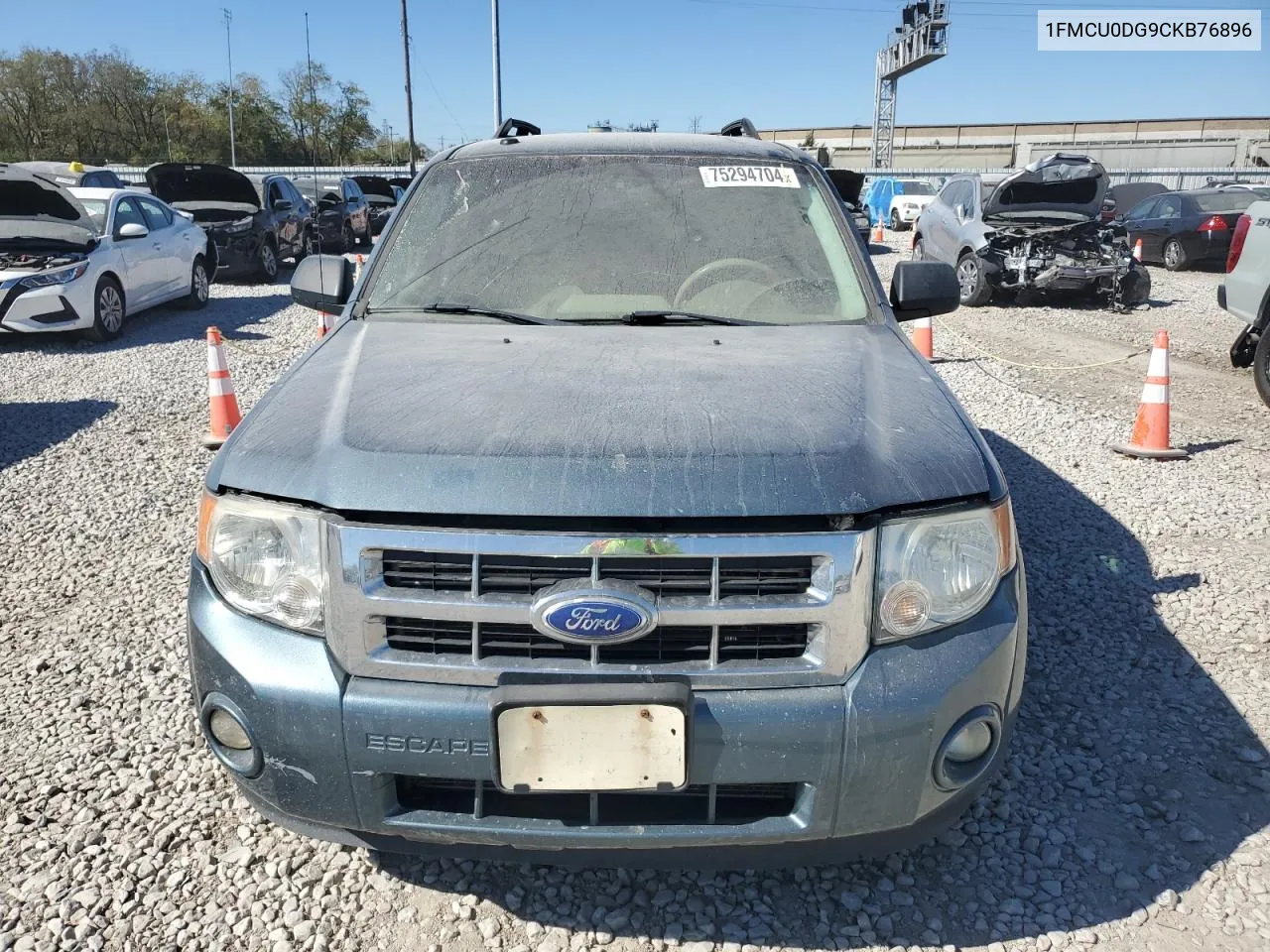 2012 Ford Escape Xlt VIN: 1FMCU0DG9CKB76896 Lot: 75294704