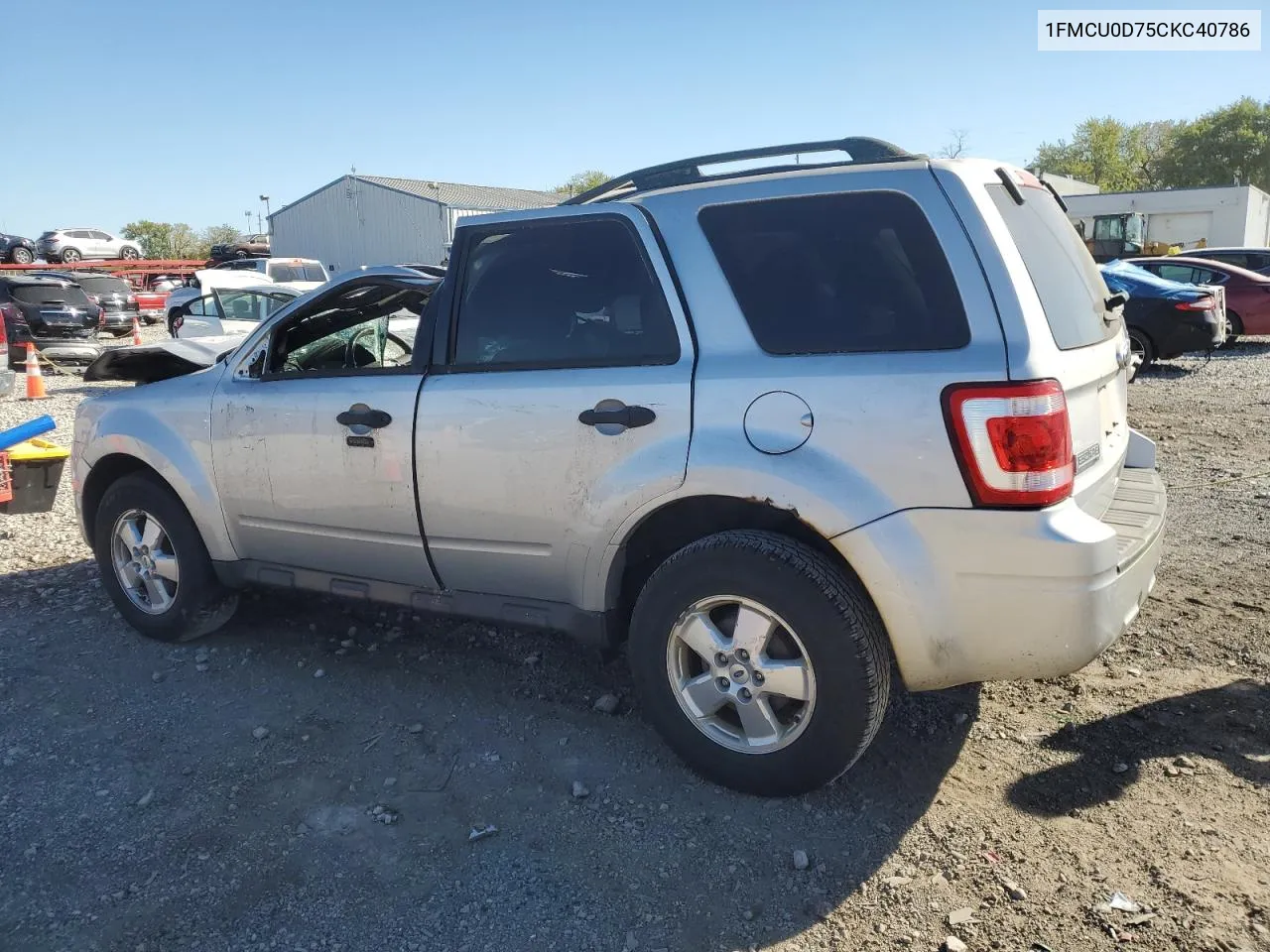 2012 Ford Escape Xlt VIN: 1FMCU0D75CKC40786 Lot: 75328174