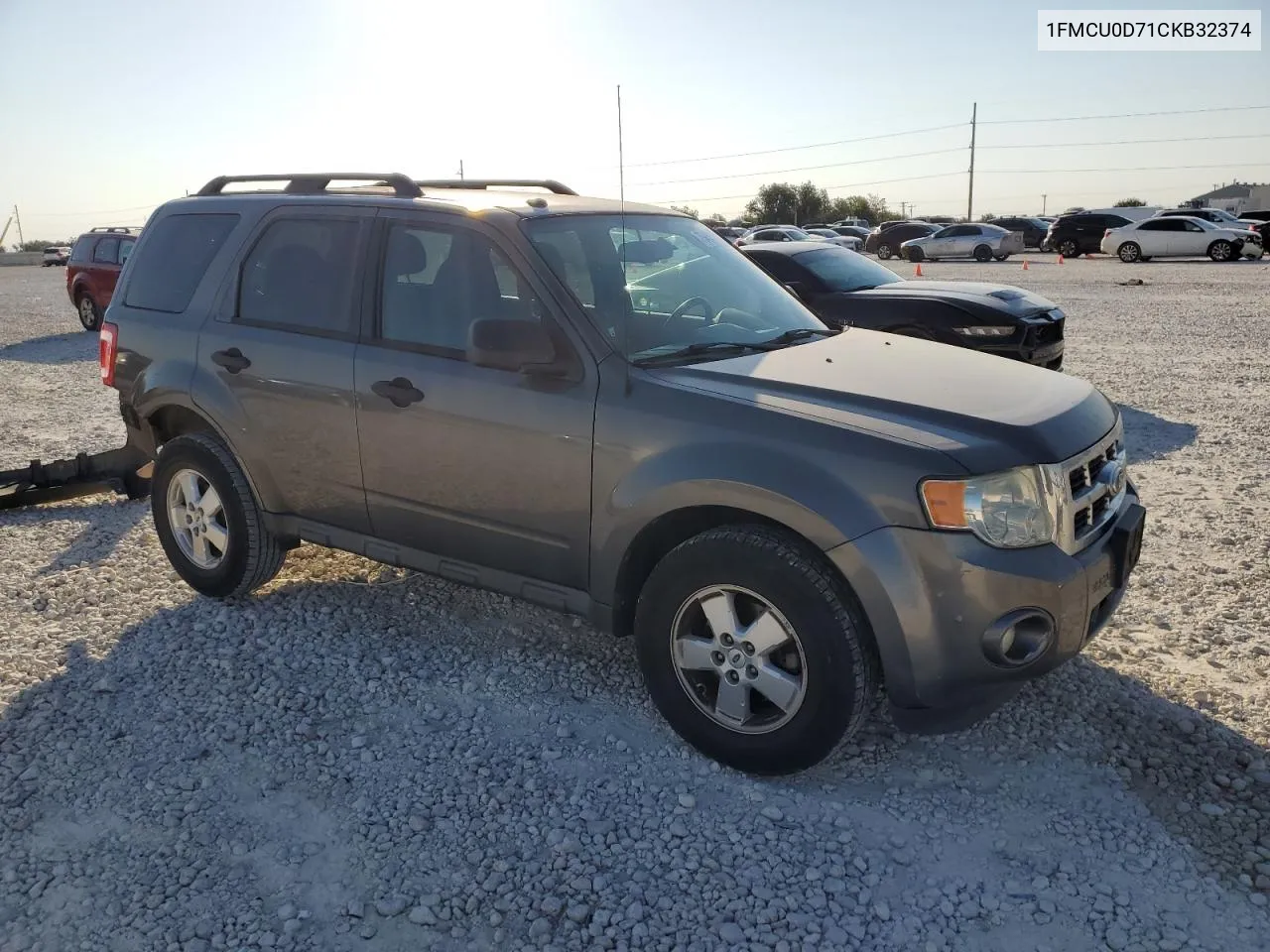 2012 Ford Escape Xlt VIN: 1FMCU0D71CKB32374 Lot: 75414584