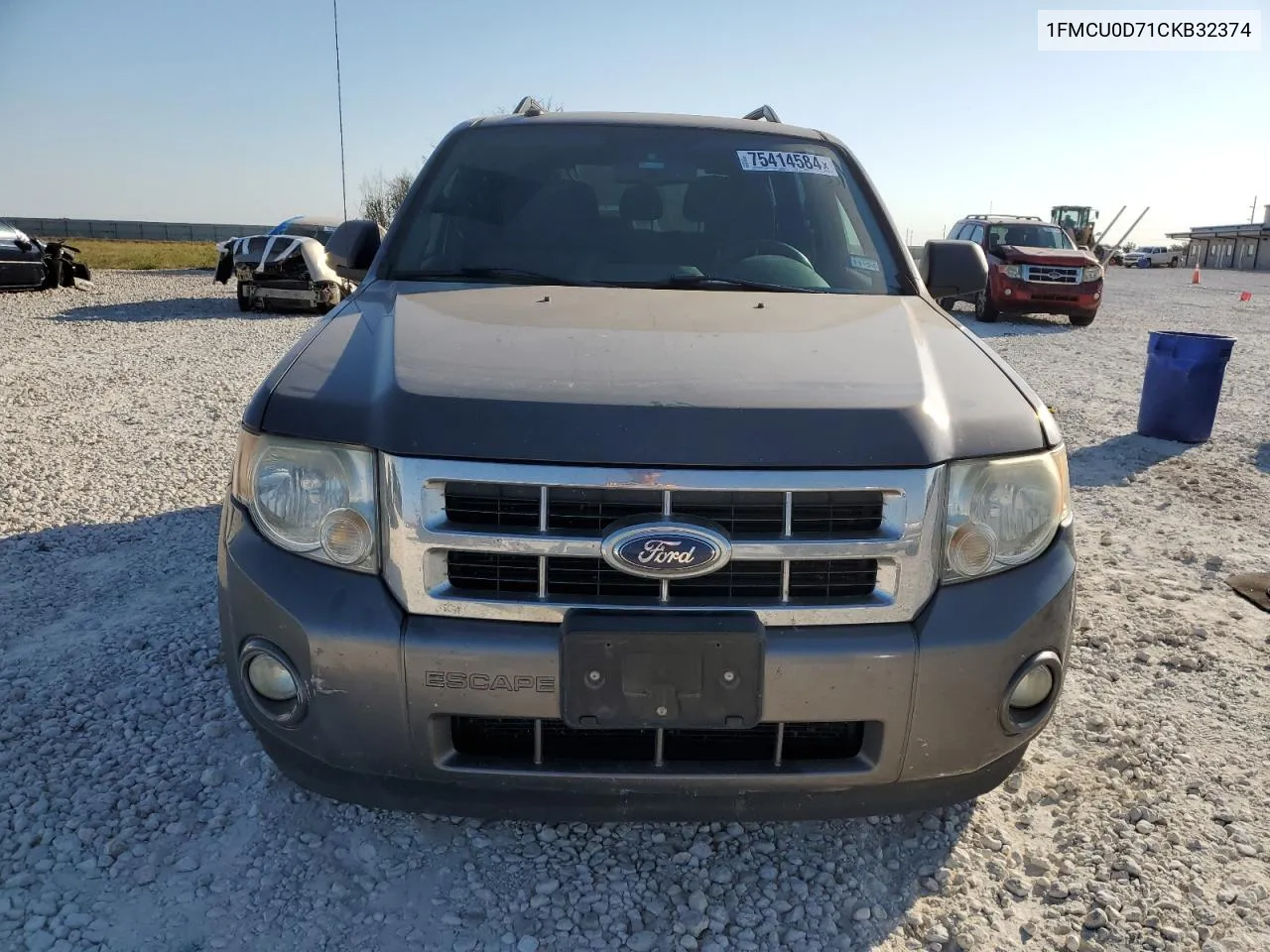 2012 Ford Escape Xlt VIN: 1FMCU0D71CKB32374 Lot: 75414584