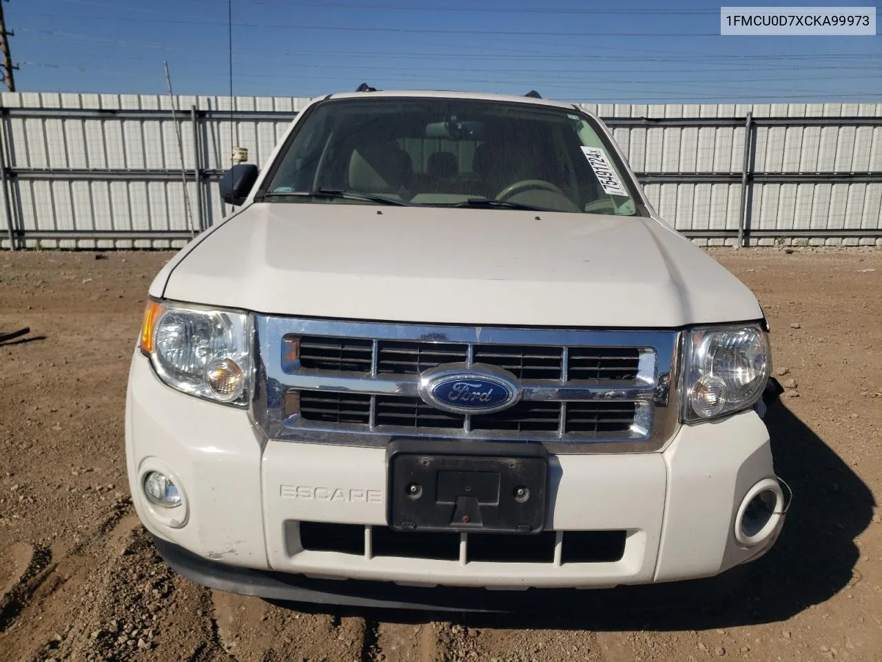 2012 Ford Escape Xlt VIN: 1FMCU0D7XCKA99973 Lot: 75491724