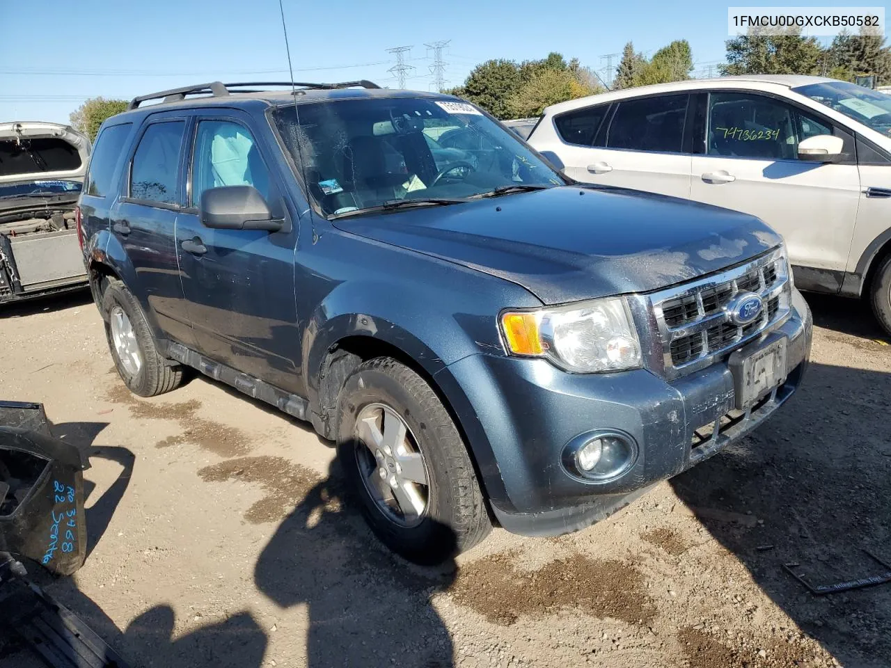 2012 Ford Escape Xlt VIN: 1FMCU0DGXCKB50582 Lot: 75519024