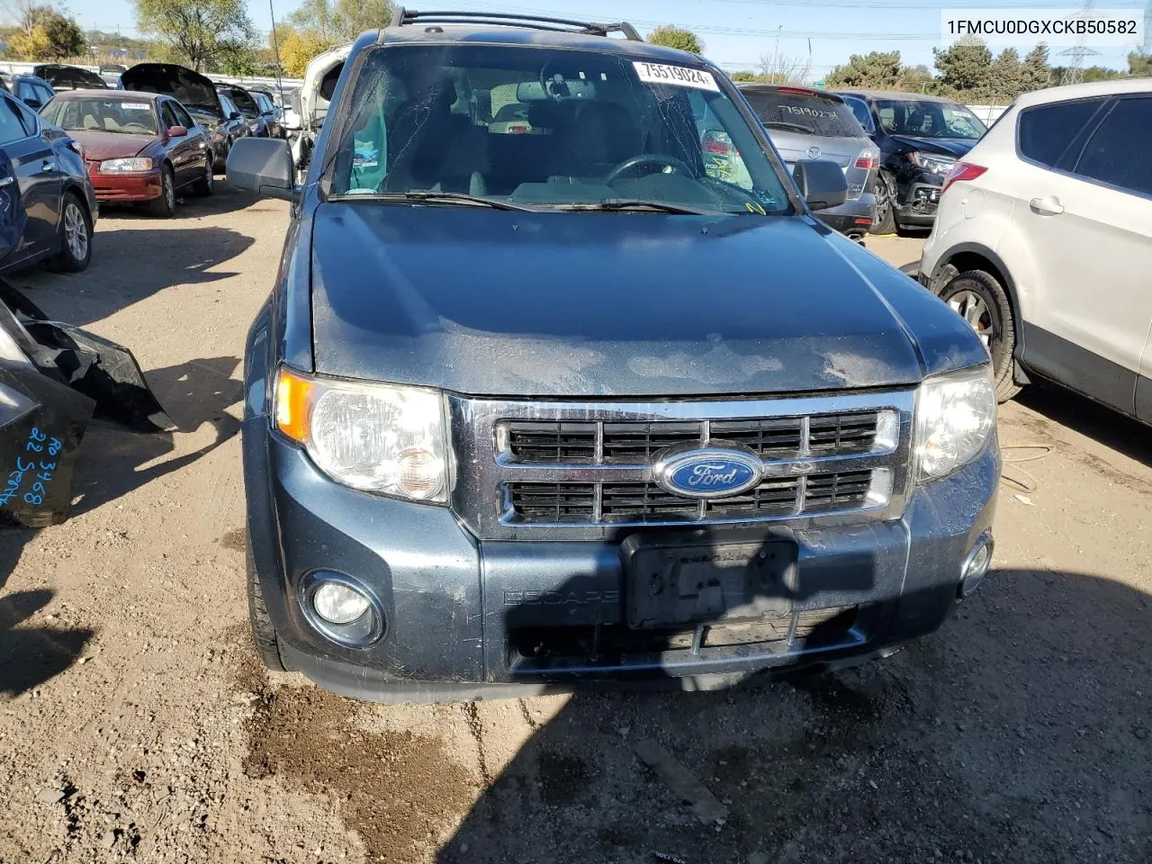 2012 Ford Escape Xlt VIN: 1FMCU0DGXCKB50582 Lot: 75519024