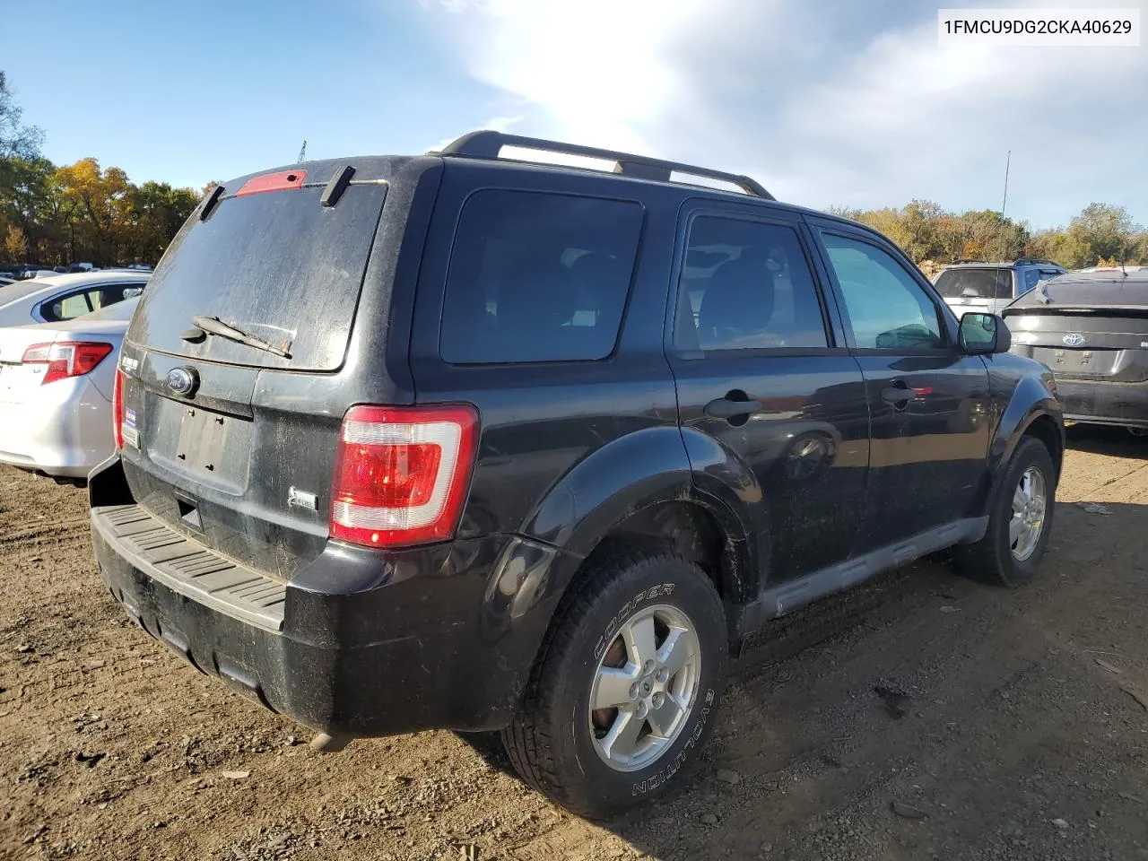 2012 Ford Escape Xlt VIN: 1FMCU9DG2CKA40629 Lot: 75607694