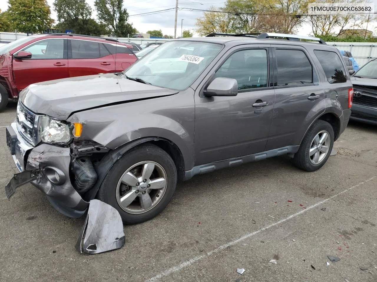 2012 Ford Escape Limited VIN: 1FMCU0E70CKC63682 Lot: 75645364