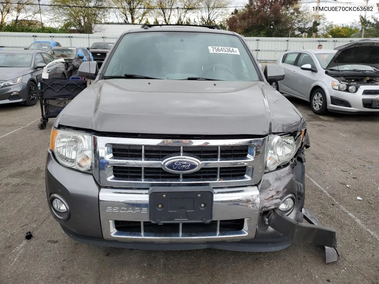 2012 Ford Escape Limited VIN: 1FMCU0E70CKC63682 Lot: 75645364