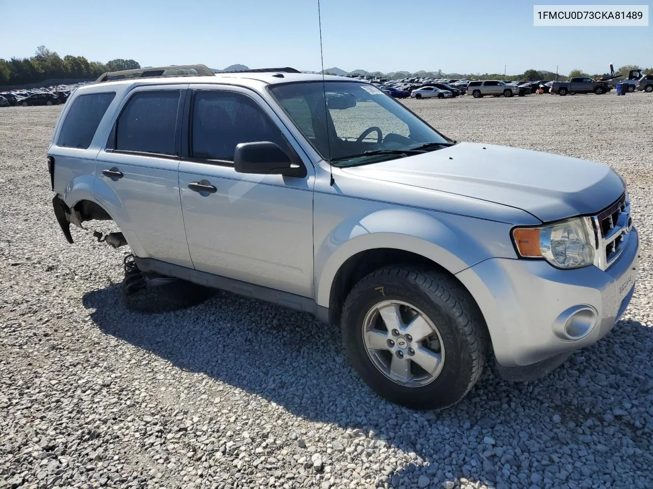 2012 Ford Escape Xlt VIN: 1FMCU0D73CKA81489 Lot: 75661734