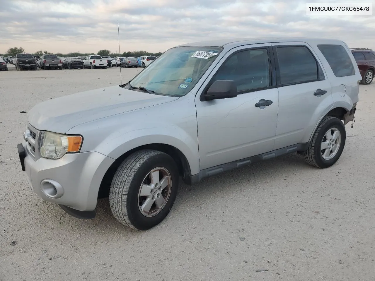 2012 Ford Escape Xls VIN: 1FMCU0C77CKC65478 Lot: 75807354