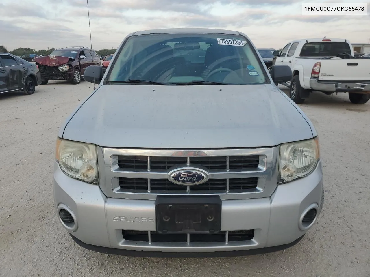 1FMCU0C77CKC65478 2012 Ford Escape Xls