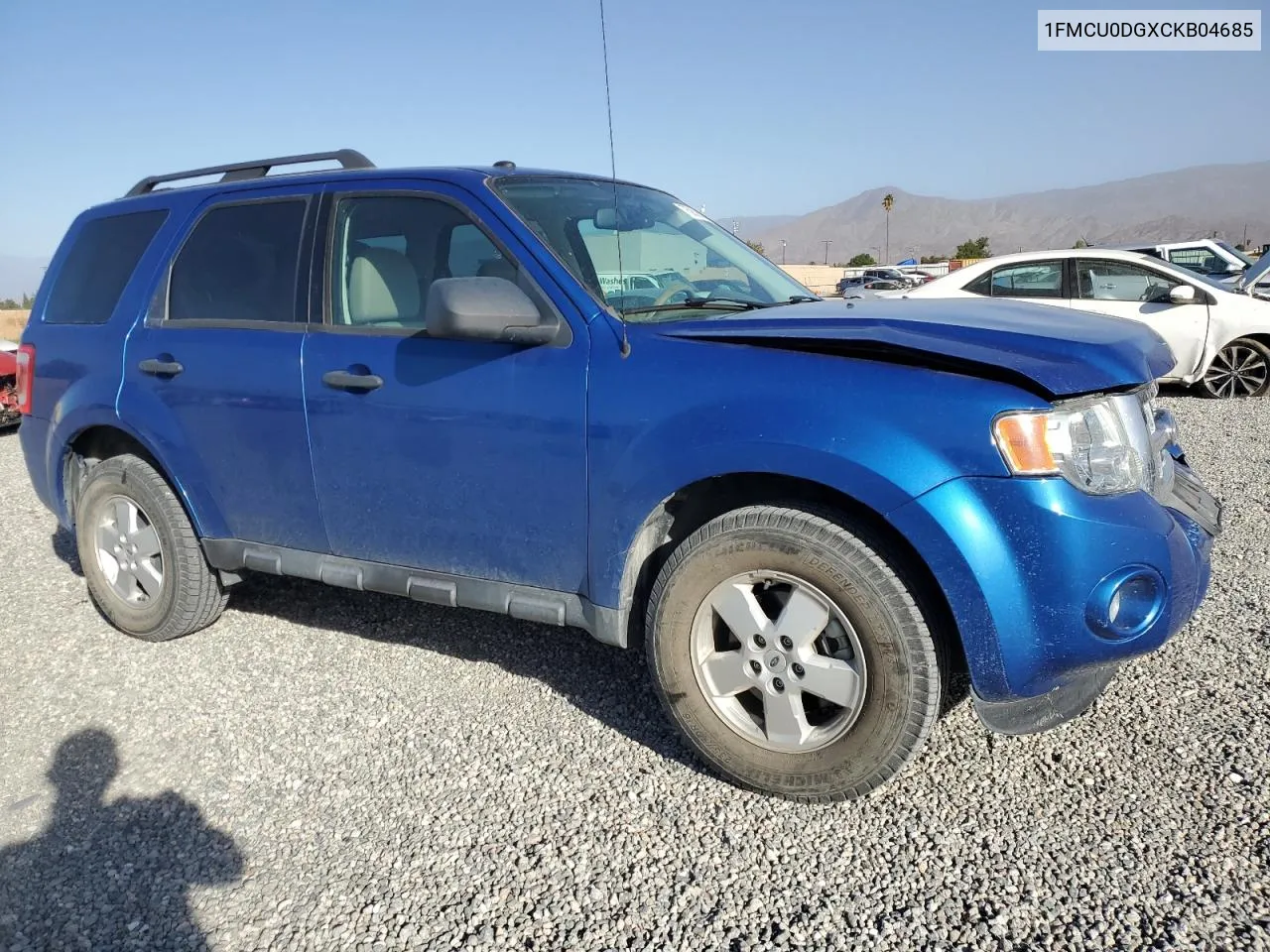 2012 Ford Escape Xlt VIN: 1FMCU0DGXCKB04685 Lot: 75858694