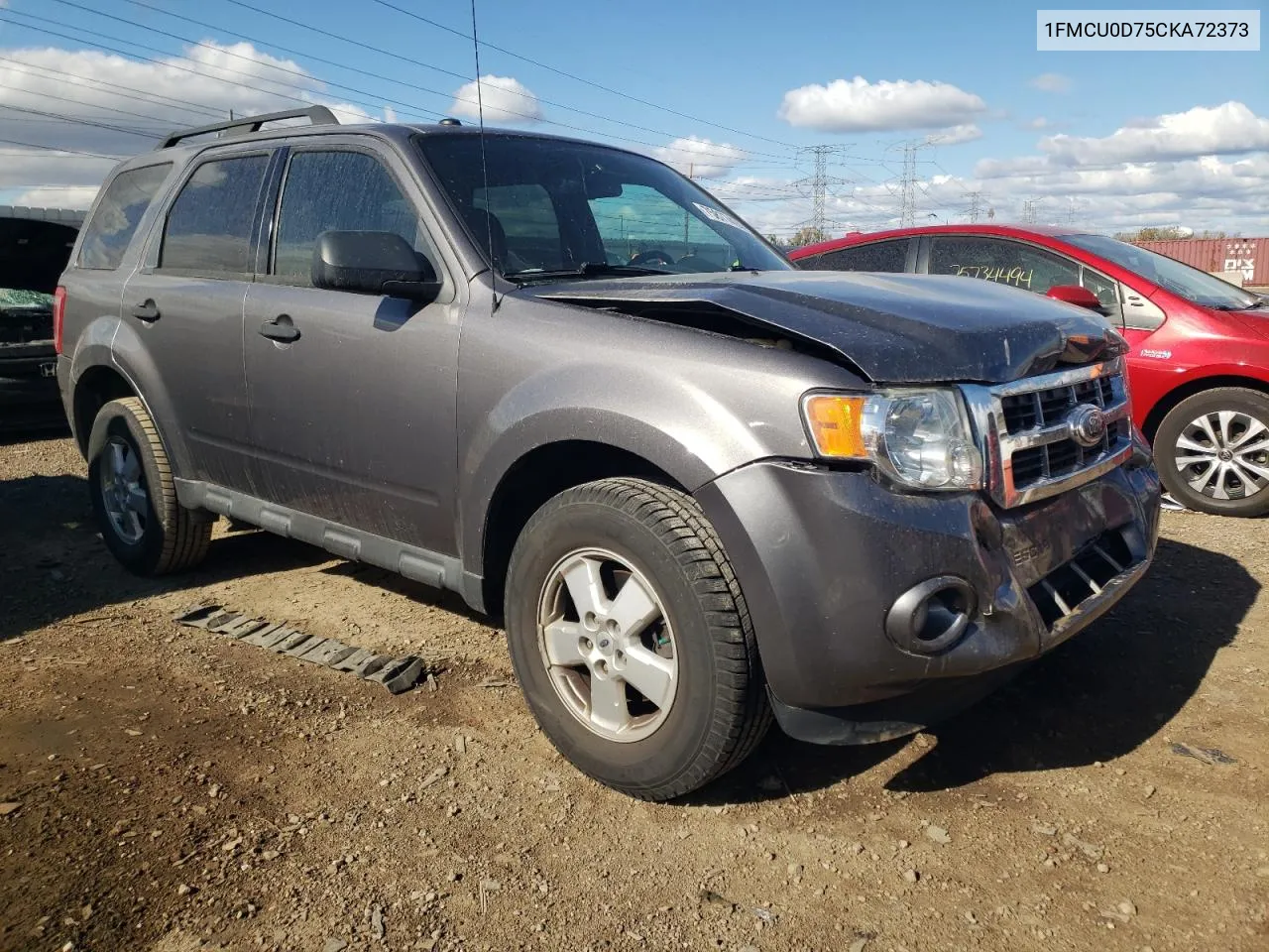 2012 Ford Escape Xlt VIN: 1FMCU0D75CKA72373 Lot: 75877494