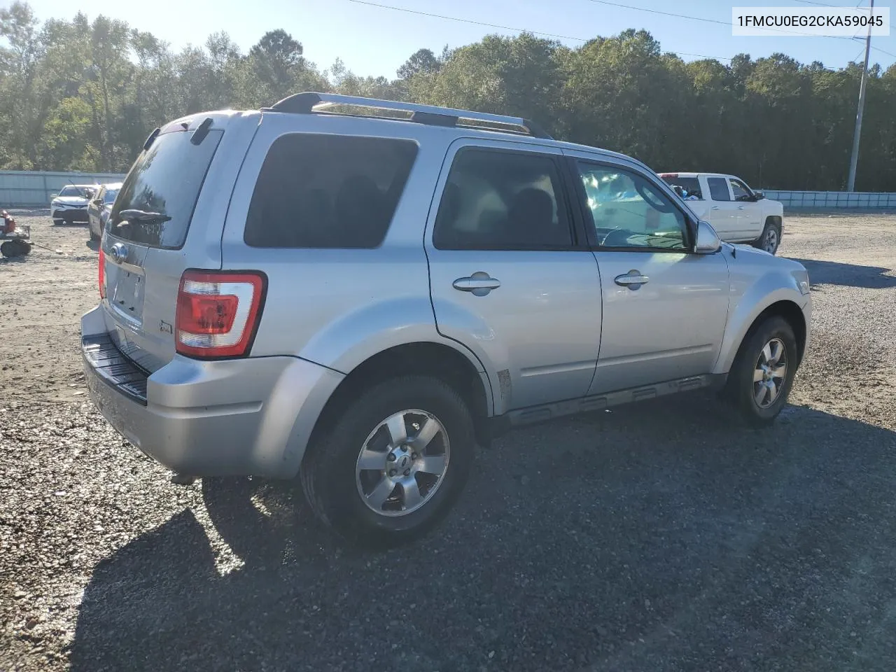 2012 Ford Escape Limited VIN: 1FMCU0EG2CKA59045 Lot: 75881364