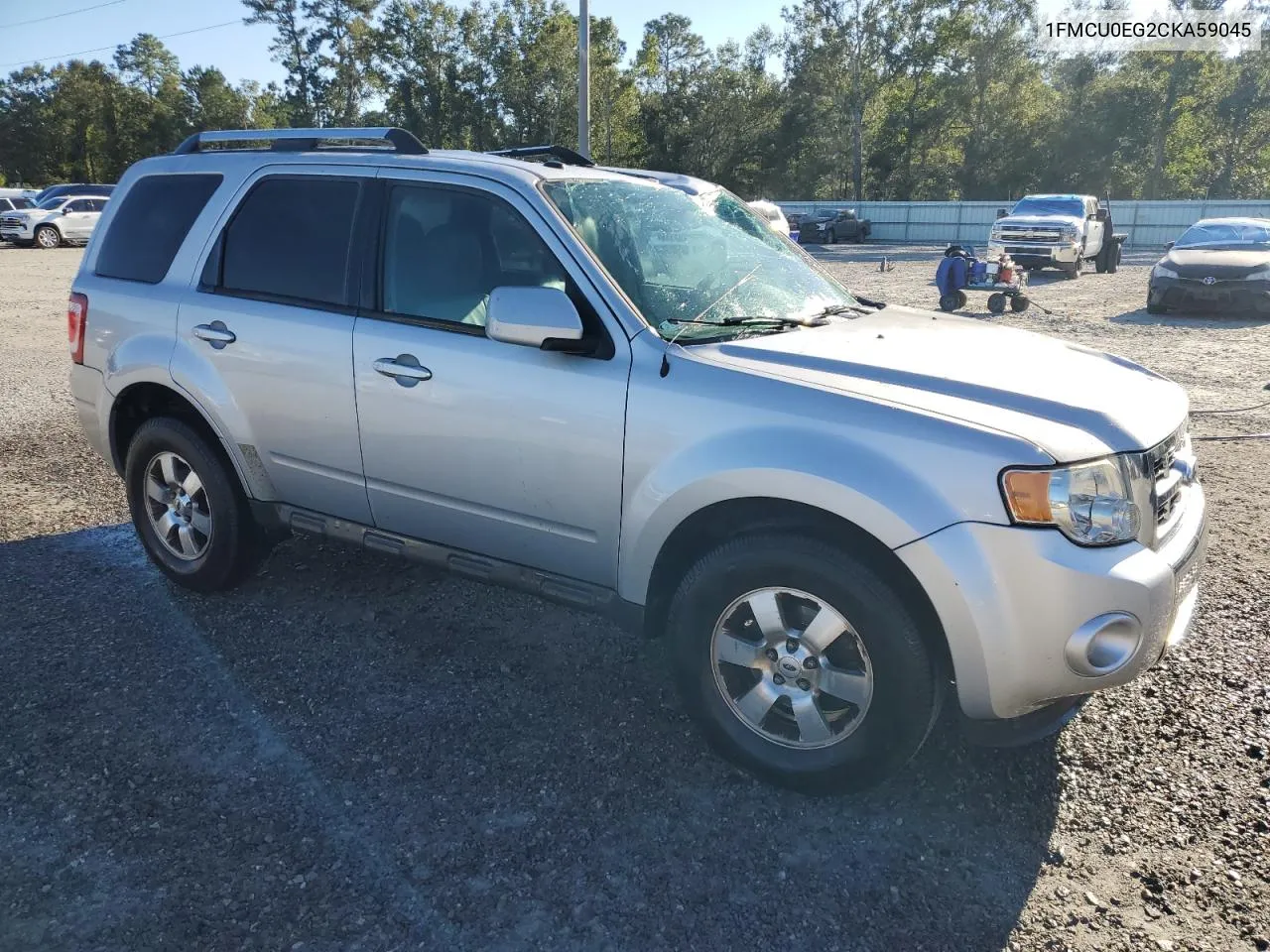 2012 Ford Escape Limited VIN: 1FMCU0EG2CKA59045 Lot: 75881364